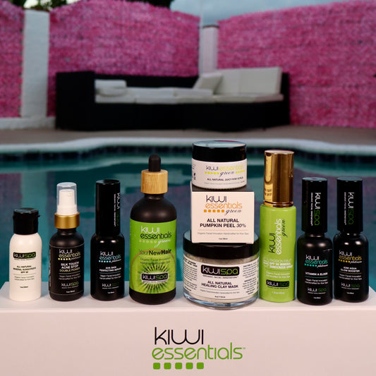 Applying Kiwi Spa’s Elixir of Youth moisturizer with a gentle massage